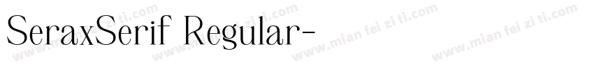 SeraxSerif Regular字体转换